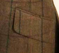 No pocket trim (same fabric as jacket)