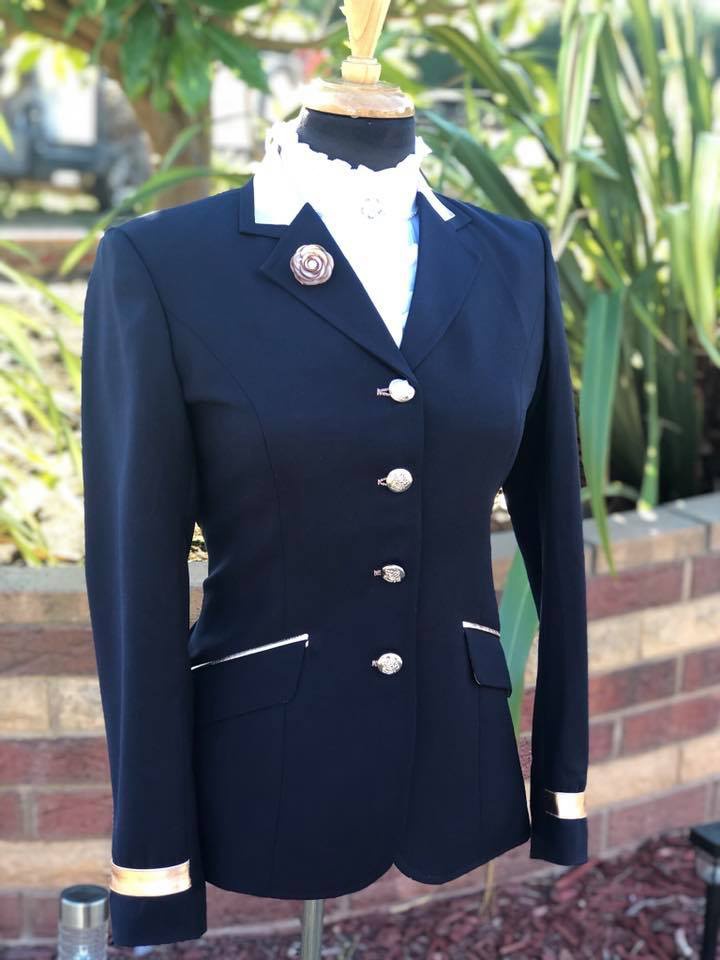 Rose Gold Navy Riding Jacket – LP Designs Australia