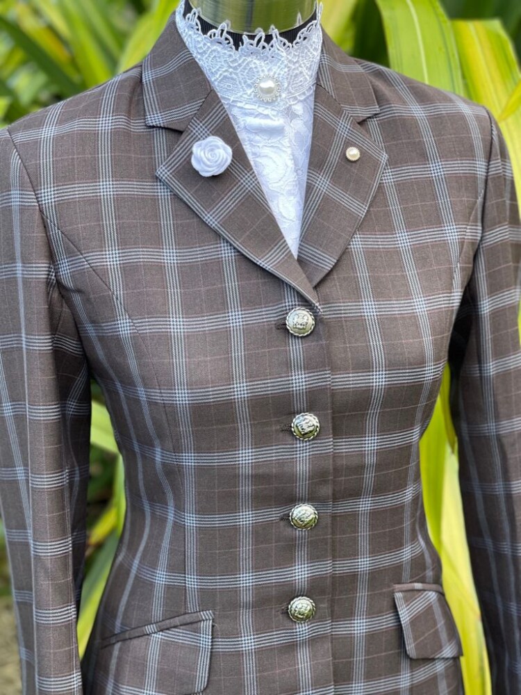 Lightweight Brown Check sizes 6-18 – LP Designs Australia