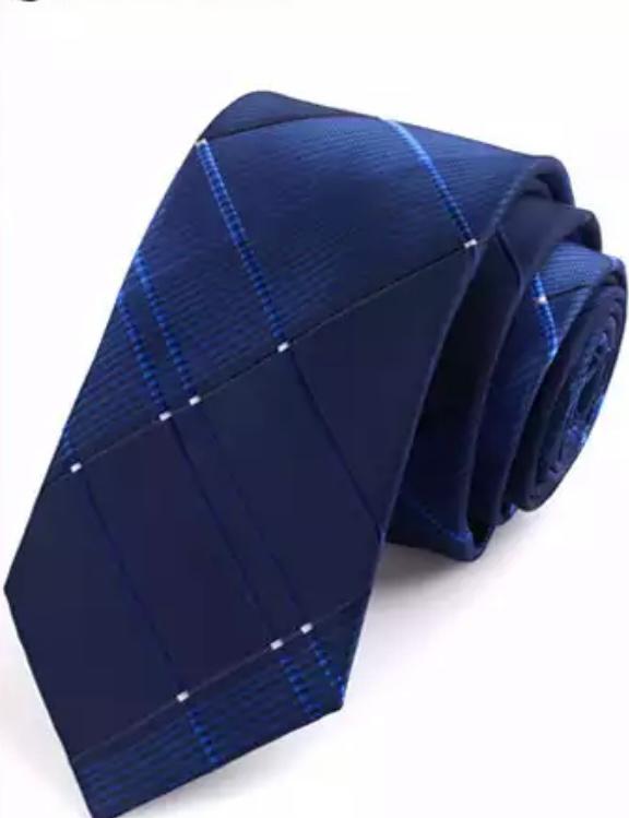 Navy Plaid Tie – LP Designs Australia