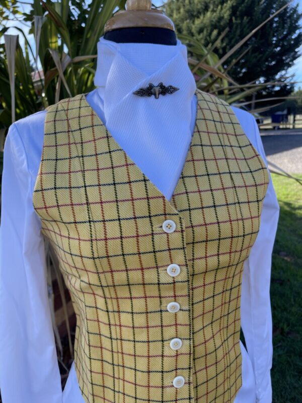 Childs Tattersall Waistcoat/Mustard - Image 2