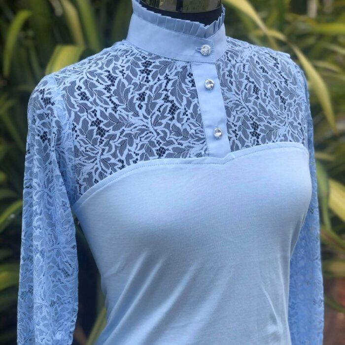 Highcollar Lace Longsleeve Shirt - Image 10