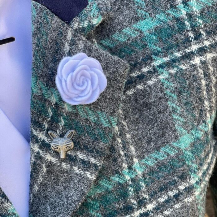 Grey Tweed/White, Teal Overcheck (Sizes 8,10 & 12) - Image 2
