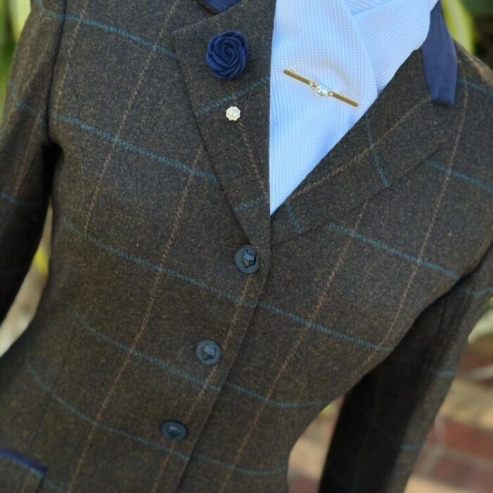 Brown Tweed/Mustard Teal Overcheck
