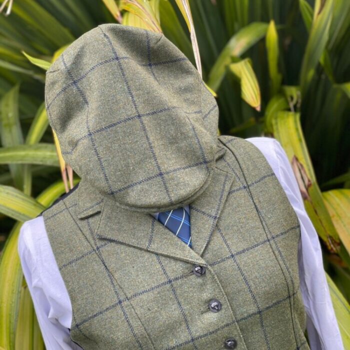 Olive English Tweed Cap - Image 2
