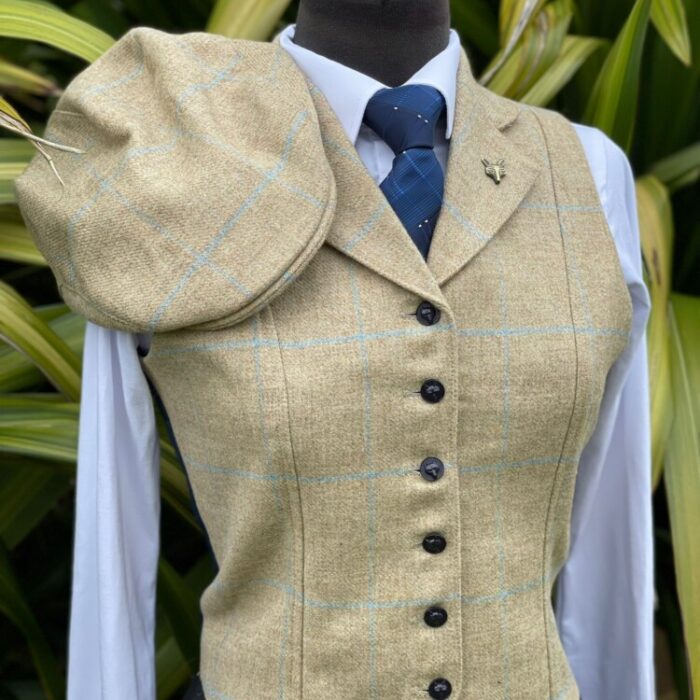 Fawn Tweed Cap/Pale Blue Overcheck - Image 3