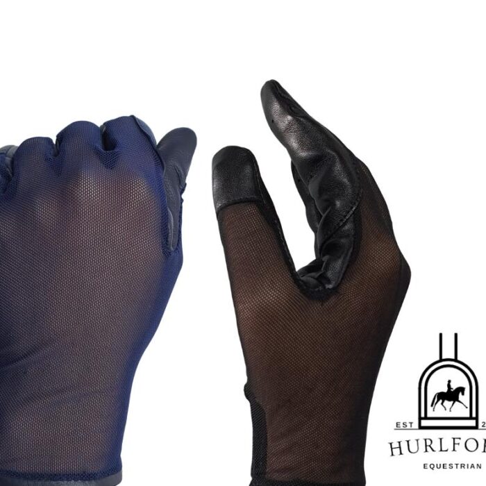 Adult Navy, Black & Brown Mesh Gloves
