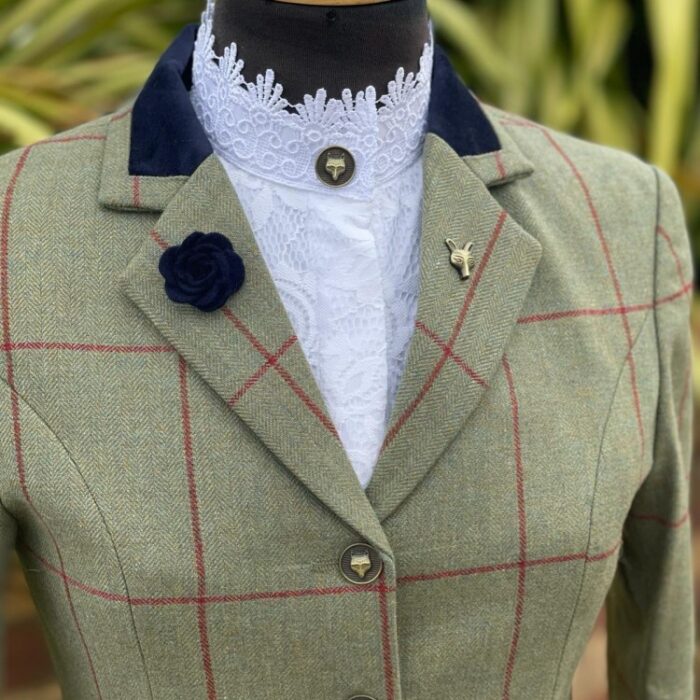 Light Olive Tweed/Burnt Red Overcheck - Image 3