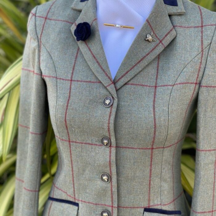 Light Olive Tweed/Burnt Red Overcheck - Image 5