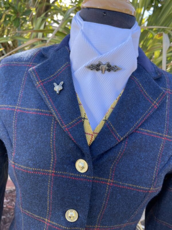 Tattersall Check Waistcoat / Cream - Image 11