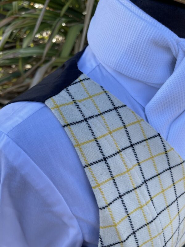 Tattersall Check Waistcoat / Cream - Image 4
