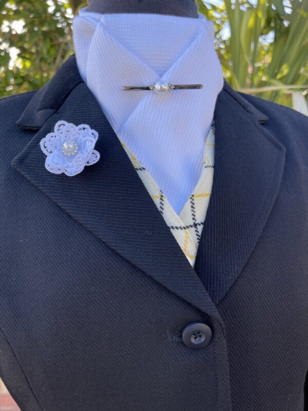 Tattersall Check Waistcoat / Cream - Image 7